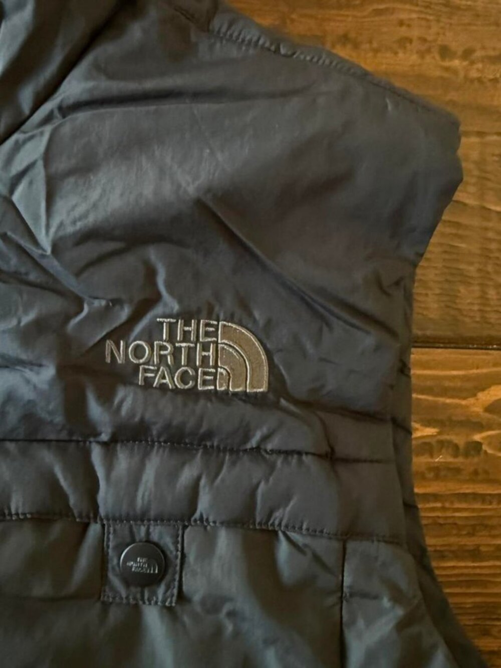 The North Face harway gray puffer vest